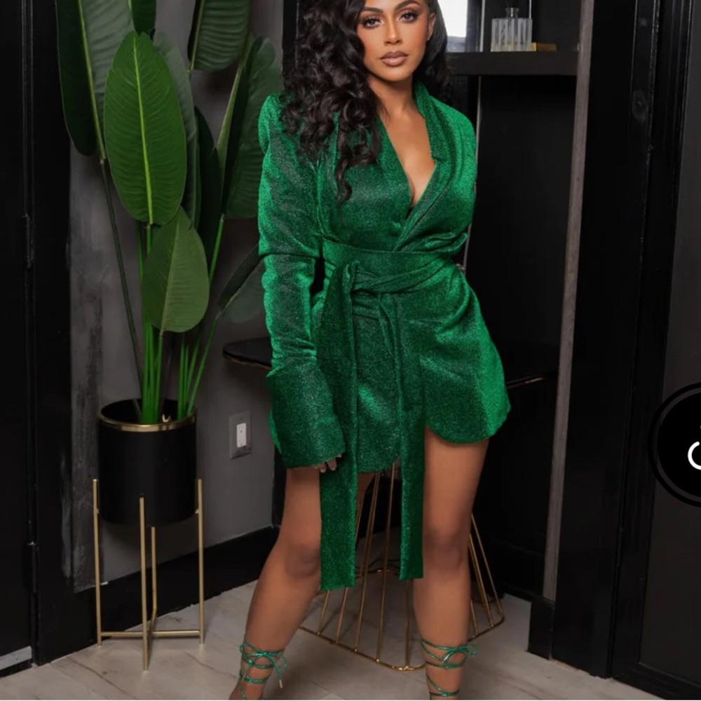 Green Blazer Dress